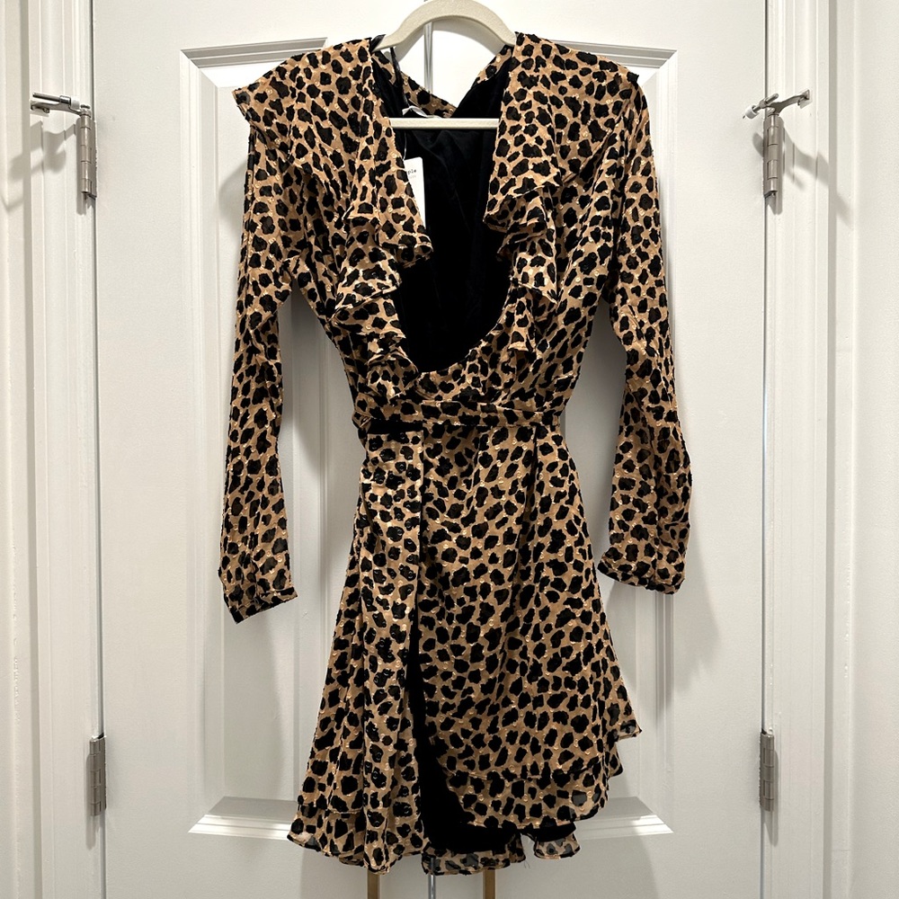 Free People Leopard Wrap 🐆 dress NWT